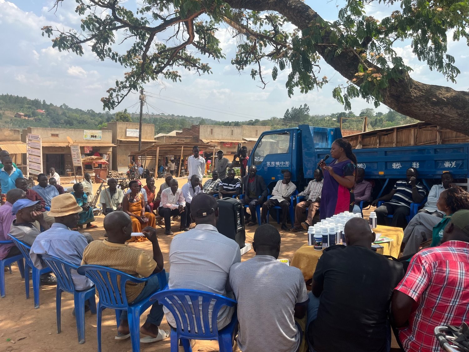 Farmer group sessions bring practical agronomy to whole communities at once